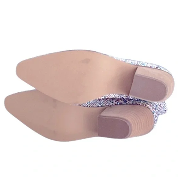 Women's New Sparkling Rhinestone Shayne Western style ankle boot WOMENS size 8.5 - Picture 11 of 13